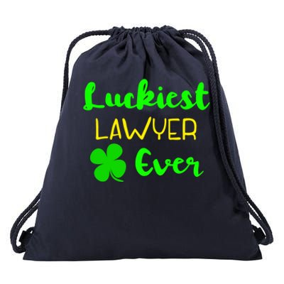 Luckiest Lawyer Ever St Patrick's Day Irish Attorney Legal Gift Drawstring Bag