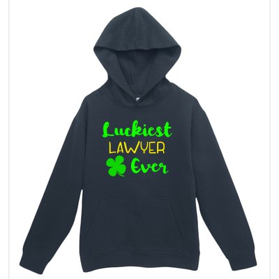 Luckiest Lawyer Ever St Patrick's Day Irish Attorney Legal Gift Urban Pullover Hoodie