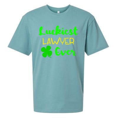 Luckiest Lawyer Ever St Patrick's Day Irish Attorney Legal Gift Sueded Cloud Jersey T-Shirt