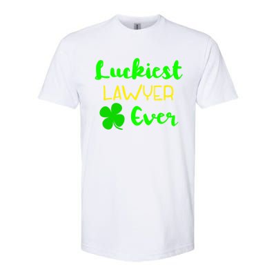 Luckiest Lawyer Ever St Patrick's Day Irish Attorney Legal Gift Softstyle CVC T-Shirt