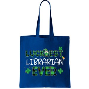 Luckiest Librarian Ever St Patricks Day Library Books Lover Gift Tote Bag