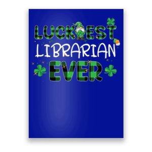 Luckiest Librarian Ever St Patricks Day Library Books Lover Gift Poster