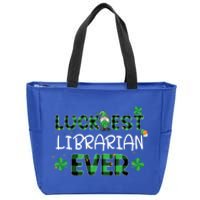 Luckiest Librarian Ever St Patricks Day Library Books Lover Gift Zip Tote Bag