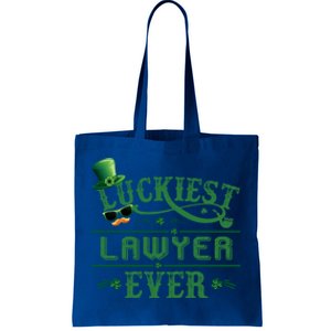 Luckiest Lawyer Ever Shamrock Leprechaun Hat St Patrick Day Gift Tote Bag