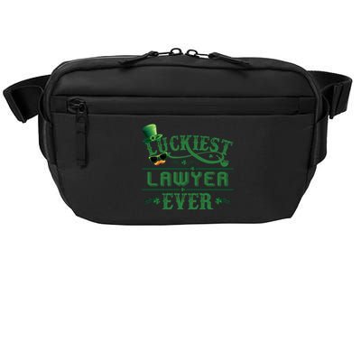 Luckiest Lawyer Ever Shamrock Leprechaun Hat St Patrick Day Gift Crossbody Pack