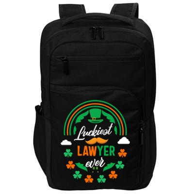 Luckiest Lawyer Ever Shamrock Top Hat St Patricks Day Gift Impact Tech Backpack