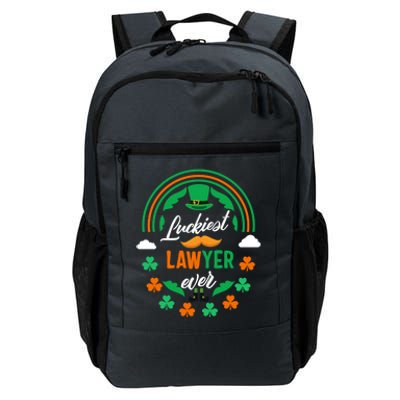 Luckiest Lawyer Ever Shamrock Top Hat St Patricks Day Gift Daily Commute Backpack