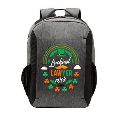 Luckiest Lawyer Ever Shamrock Top Hat St Patricks Day Gift Vector Backpack