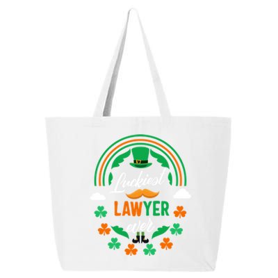 Luckiest Lawyer Ever Shamrock Top Hat St Patricks Day Gift 25L Jumbo Tote