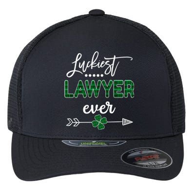 Luckiest Lawyer Ever Gift St Patricks Day Great Gift Flexfit Unipanel Trucker Cap