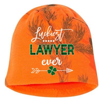 Luckiest Lawyer Ever Gift St Patricks Day Great Gift Kati - Camo Knit Beanie