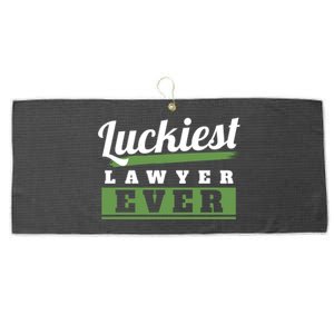 Luckiest Lawyer Ever St Patricks Day Paddys Day Cool Gift Large Microfiber Waffle Golf Towel