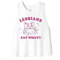 Lgbt Lesbians Eat What Women's Racerback Cropped Tank