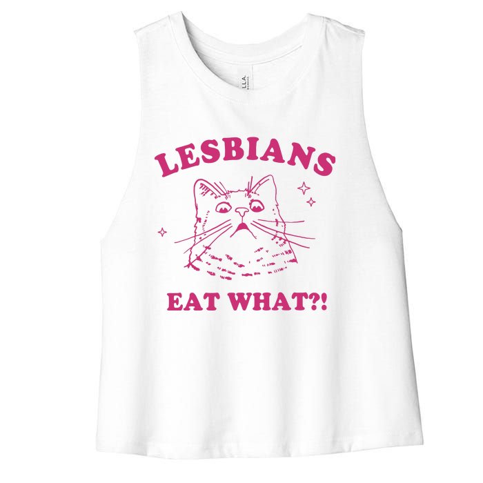 Lgbt Lesbians Eat What Women's Racerback Cropped Tank