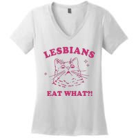 Lgbt Lesbians Eat What Women's V-Neck T-Shirt