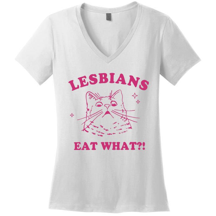 Lgbt Lesbians Eat What Women's V-Neck T-Shirt