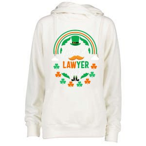 Luckiest Lawyer Ever Shamrock Top Hat St Patricks Day Funny Gift Womens Funnel Neck Pullover Hood