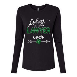 Luckiest Lawyer Ever Gift St Patricks Day Gift Womens Cotton Relaxed Long Sleeve T-Shirt