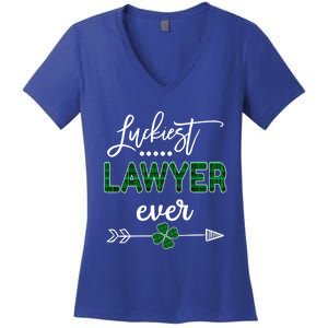 Luckiest Lawyer Ever Gift St Patricks Day Gift Women's V-Neck T-Shirt