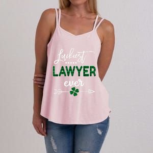 Luckiest Lawyer Ever Gift St Patricks Day Gift Women's Strappy Tank