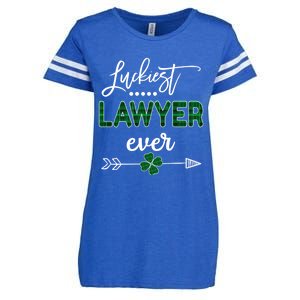 Luckiest Lawyer Ever Gift St Patricks Day Gift Enza Ladies Jersey Football T-Shirt