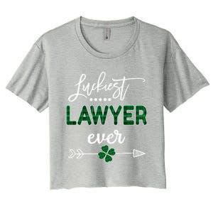 Luckiest Lawyer Ever Gift St Patricks Day Gift Women's Crop Top Tee