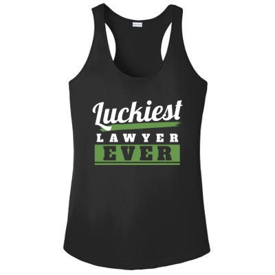 Luckiest Lawyer Ever St Patricks Day Paddys Day Cool Gift Ladies PosiCharge Competitor Racerback Tank