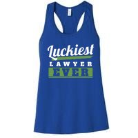 Luckiest Lawyer Ever St Patricks Day Paddys Day Cool Gift Women's Racerback Tank