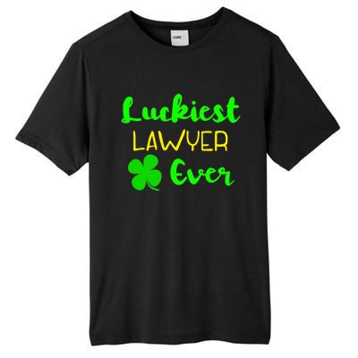 Luckiest Lawyer Ever St Patrick's Day Irish Attorney Legal Funny Gift Tall Fusion ChromaSoft Performance T-Shirt