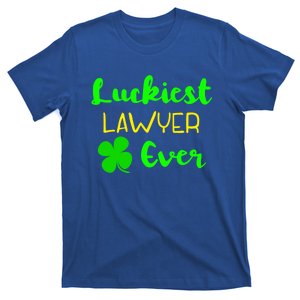 Luckiest Lawyer Ever St Patrick's Day Irish Attorney Legal Funny Gift T-Shirt