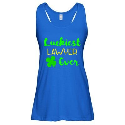 Luckiest Lawyer Ever St Patrick's Day Irish Attorney Legal Funny Gift Ladies Essential Flowy Tank