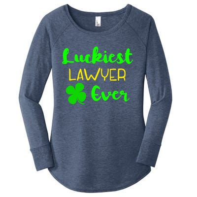 Luckiest Lawyer Ever St Patrick's Day Irish Attorney Legal Funny Gift Women's Perfect Tri Tunic Long Sleeve Shirt