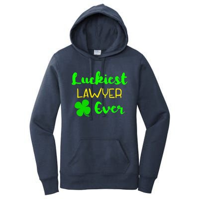 Luckiest Lawyer Ever St Patrick's Day Irish Attorney Legal Funny Gift Women's Pullover Hoodie