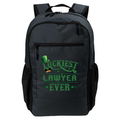 Luckiest Lawyer Ever Shamrock Leprechaun Hat St Patrick Day Cute Gift Daily Commute Backpack