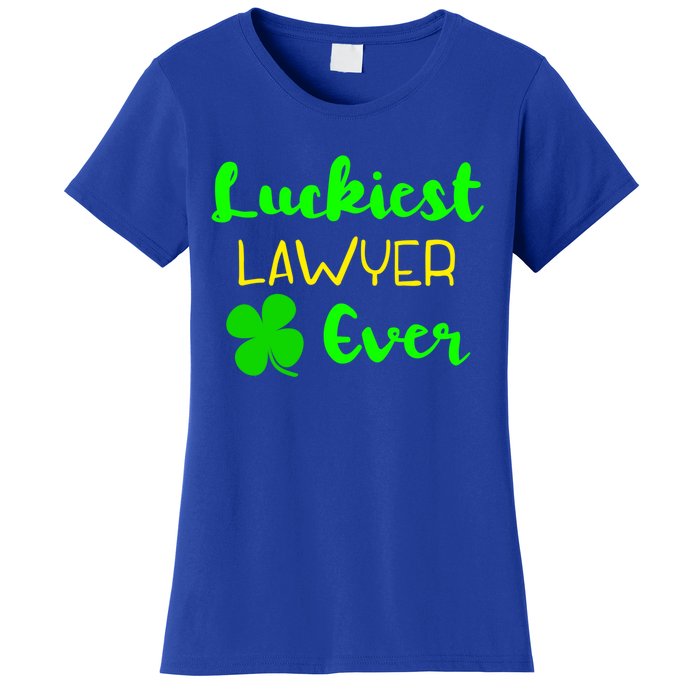 Luckiest Lawyer Ever St Patrick's Day Irish Attorney Legal Cute Gift Women's T-Shirt