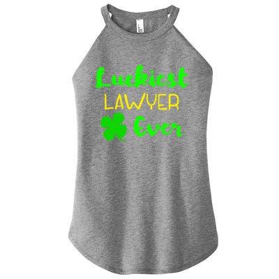 Luckiest Lawyer Ever St Patrick's Day Irish Attorney Legal Cute Gift Women’s Perfect Tri Rocker Tank