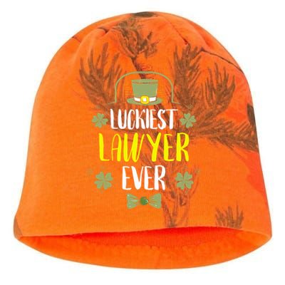 Luckiest Lawyer Ever St Patrick's Day Lawyers Gift Kati - Camo Knit Beanie