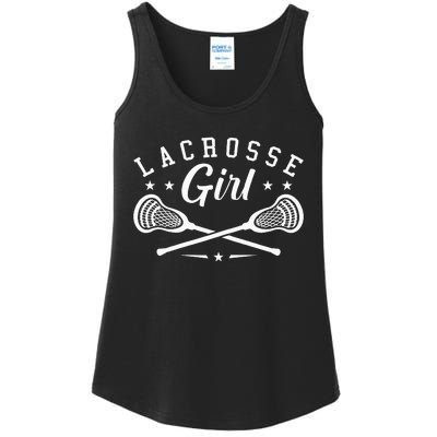 Lacrosse Lover Funny Lacrosse Girl LAX Lacrosse Fan Ladies Essential Tank