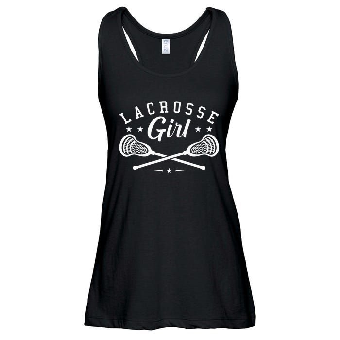 Lacrosse Lover Funny Lacrosse Girl LAX Lacrosse Fan Ladies Essential Flowy Tank