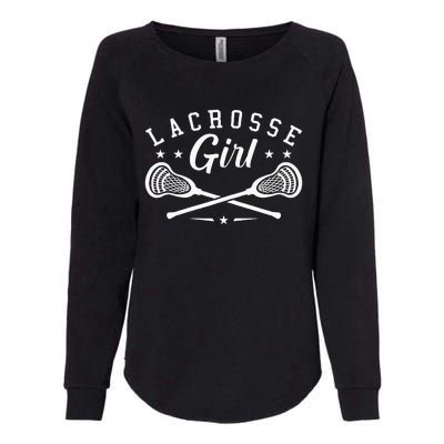 Lacrosse Lover Funny Lacrosse Girl LAX Lacrosse Fan Womens California Wash Sweatshirt