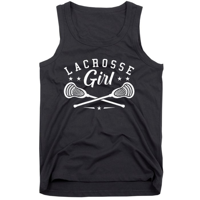 Lacrosse Lover Funny Lacrosse Girl LAX Lacrosse Fan Tank Top