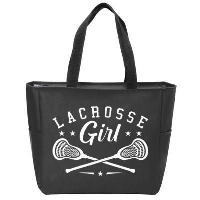 Lacrosse Lover Funny Lacrosse Girl LAX Lacrosse Fan Zip Tote Bag