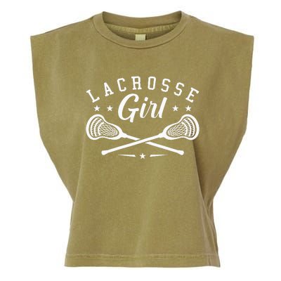 Lacrosse Lover Funny Lacrosse Girl LAX Lacrosse Fan Garment-Dyed Women's Muscle Tee