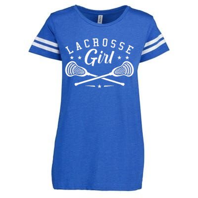 Lacrosse Lover Funny Lacrosse Girl LAX Lacrosse Fan Enza Ladies Jersey Football T-Shirt