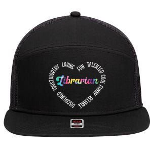 Librarian Librarian Funny 7 Panel Mesh Trucker Snapback Hat