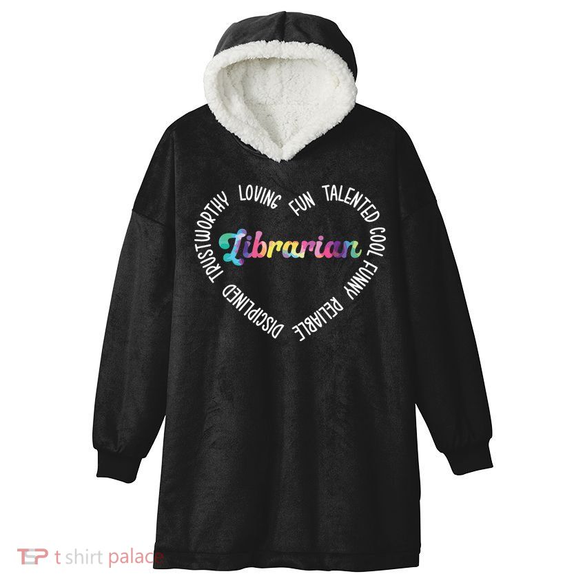 Librarian Librarian Funny Hooded Wearable Blanket