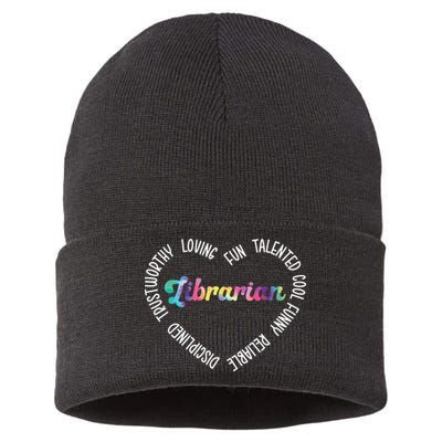 Librarian Librarian Funny Sustainable Knit Beanie