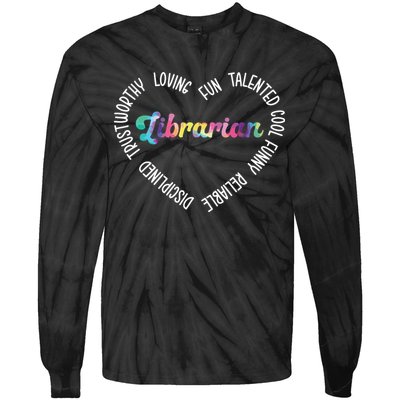 Librarian Librarian Funny Tie-Dye Long Sleeve Shirt