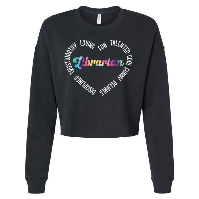 Librarian Librarian Funny Cropped Pullover Crew