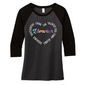 Librarian Librarian Funny Women's Tri-Blend 3/4-Sleeve Raglan Shirt